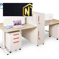 Mẫu các bàn làm việc cụm cho nhân viên văn phòng có chất lượng tốt được sản xuất tại Nội Thất Ngọc Thịnh